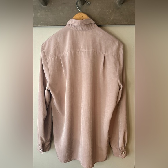 Vintage tuxedo pleated blouse - Picture 5 of 10